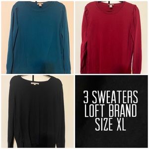 3 - LOFT Sweaters: Size XL